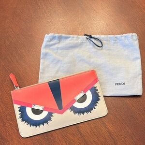 Authentic Women’s Fendi monster pouch in good condition